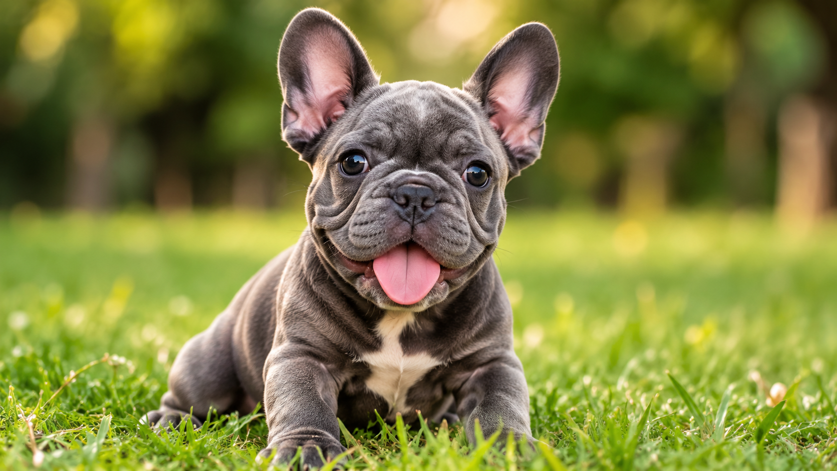 Luna, French Bulldog puppy resting comfortably
