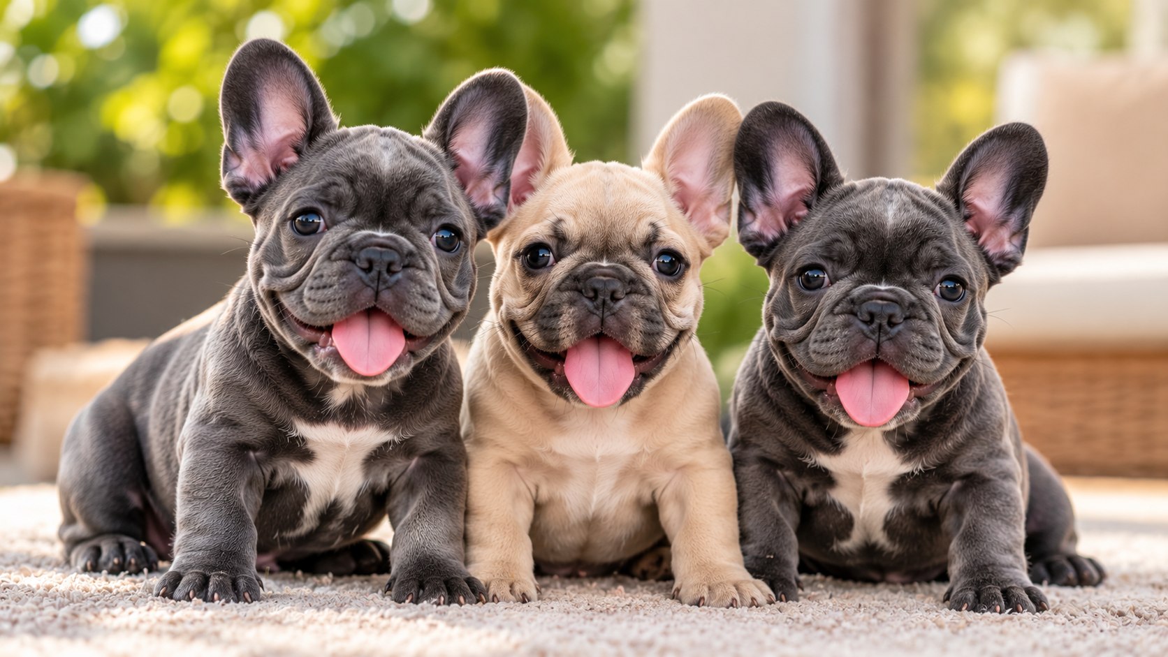 French Bulldog puppy resting comfortably on a soft blanket